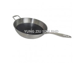 34CM STEEL HANDLE WOK(HU LI)